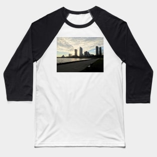 Milwaukee Skyline at Sunset Baseball T-Shirt